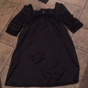 BCBGMAXAZRIA sz L babydoll peasant silk dress